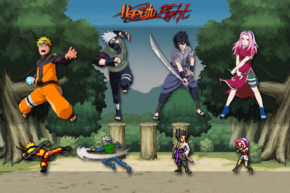 naruto fight shadow blade x characters
